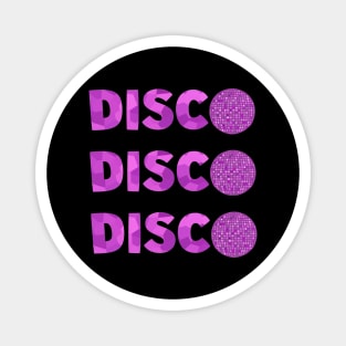 1970 Retro Purple Disco Ball Magnet